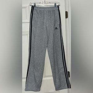 Adidas light grey wide leg sweatpants